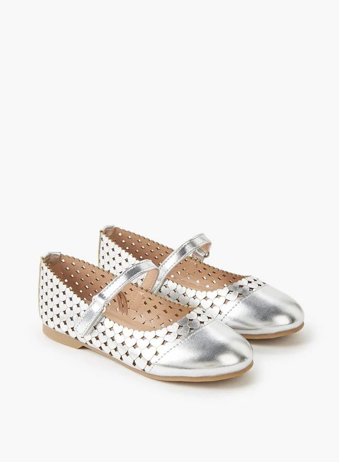 JUNIORS Girls Hook And Loop Ballerina Shoes